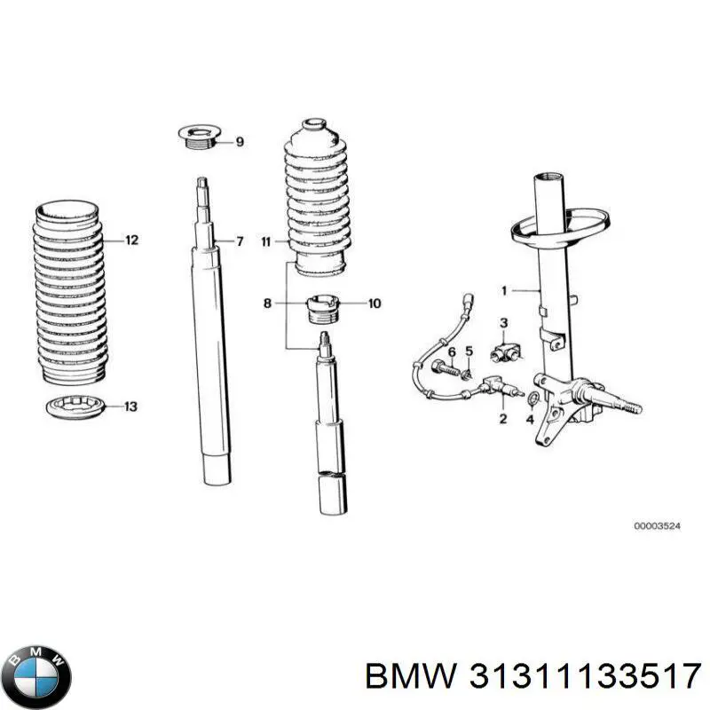 31311133517 BMW Amortiguador frontal