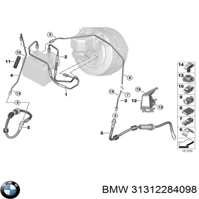 31312284008 BMW amortiguador delantero izquierdo