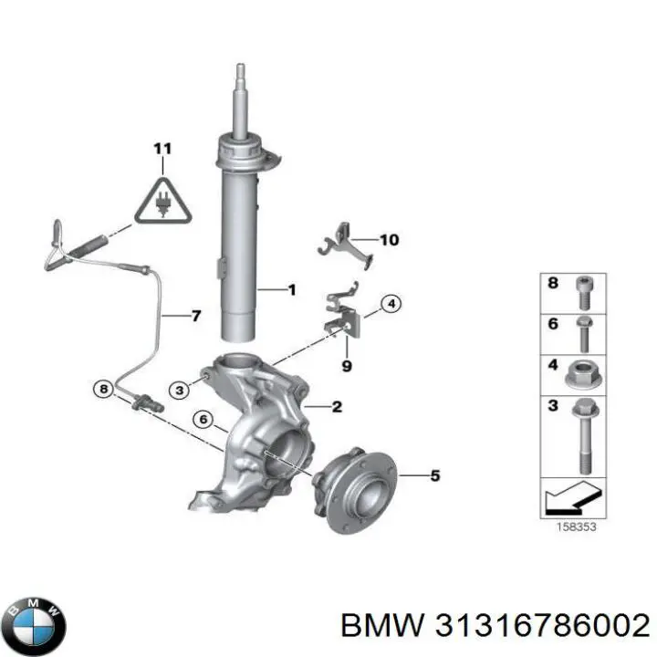 Comprar 31316786002 BMW Amortiguador delantero derecho