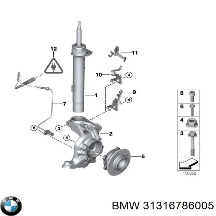 Amortiguador delantero izquierdo BMW 31316786005 precio, desde 51,73 EUR