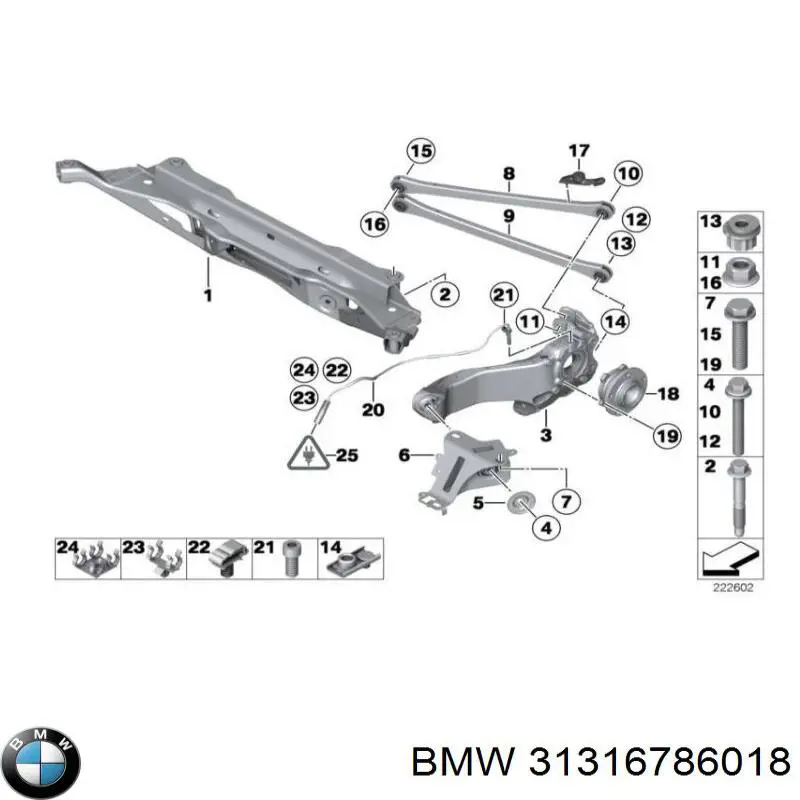 Amortiguador delantero derecho 31316786018 BMW