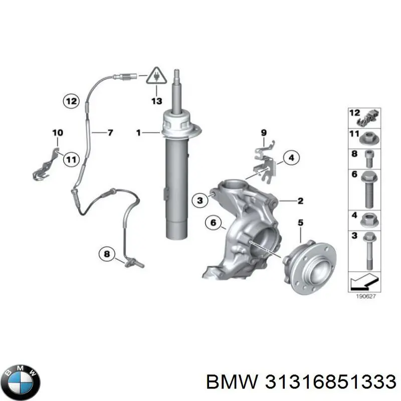Comprar 31316851333 BMW Amortiguador delantero izquierdo