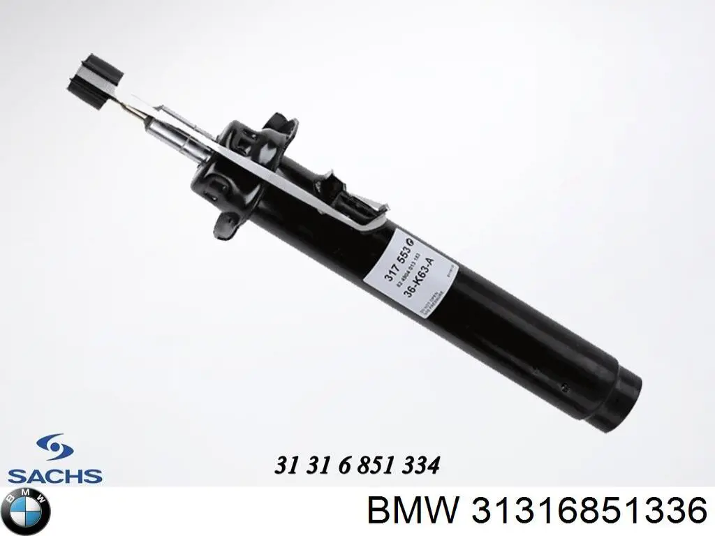 Amortiguador delantero derecho 31316851336 BMW