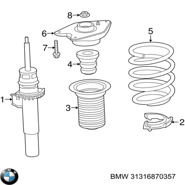 Amortiguador delantero izquierdo BMW 31316852215 precio, desde 95,32 EUR