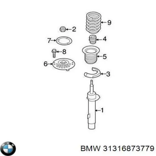 Comprar 31316873779 BMW Amortiguador delantero izquierdo
