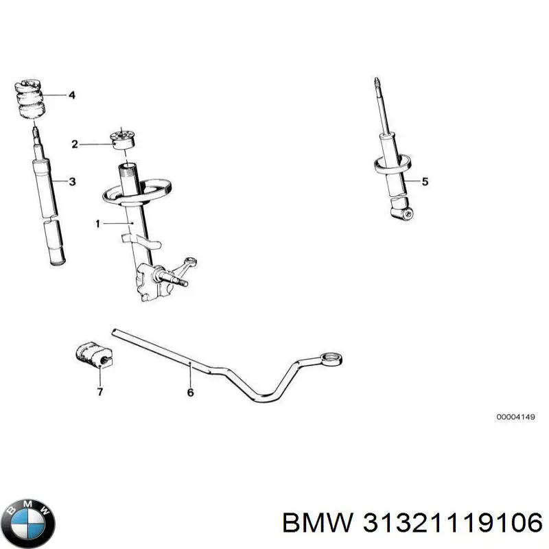 Amortiguador delantero BMW 3 E21