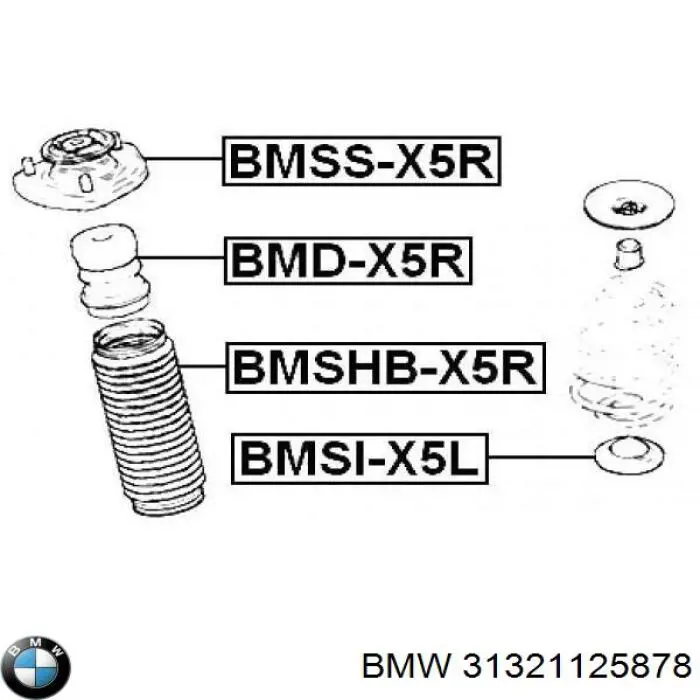 Comprar 31321125878 BMW Guardapolvo amortiguador trasero