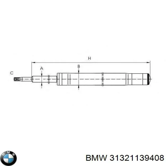 31321139408 BMW Amortiguador frontal