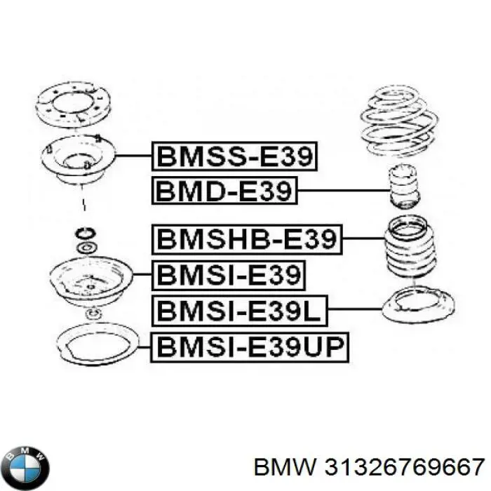 Comprar 31326769667 BMW Plato superior metálico del resorte delantero
