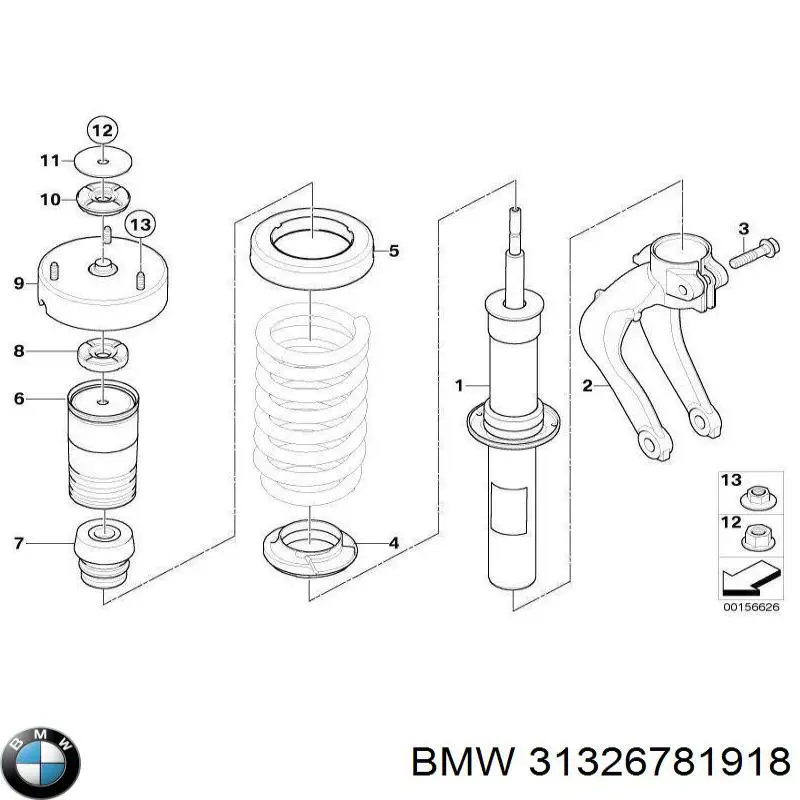 Amortiguador 31326781918 BMW