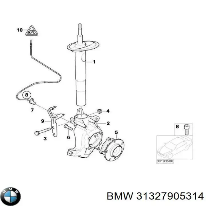 Comprar 31327905314 BMW Amortiguador delantero derecho