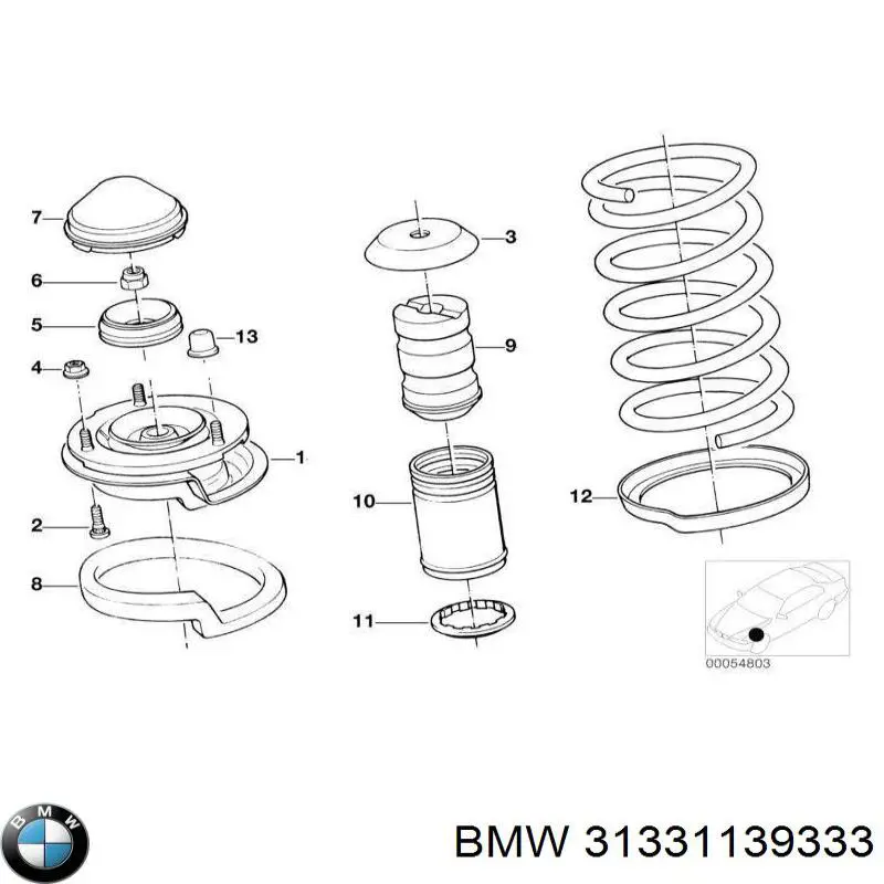 31331139333 BMW rodamiento amortiguador delantero