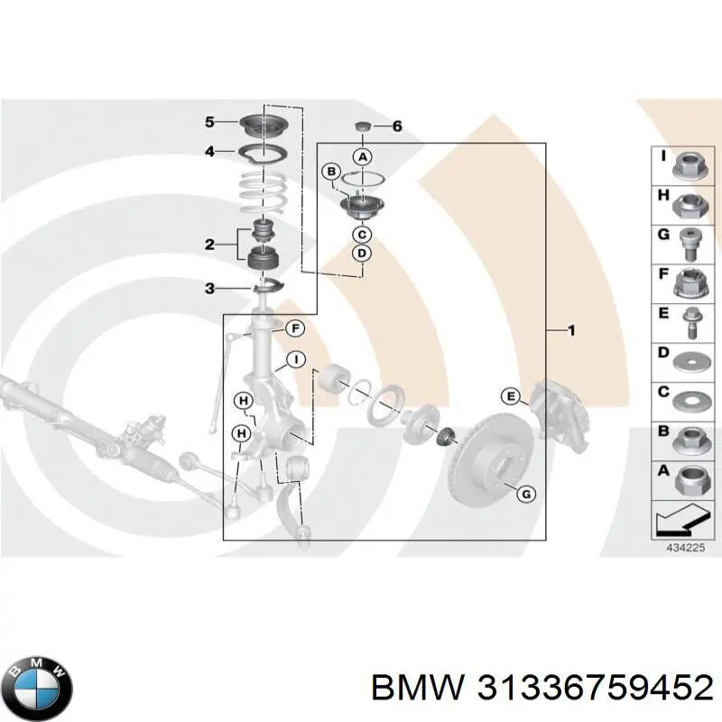 Placa De Metal Superior Delantera De El Resorte / Caja De Muelle BMW 3 (E90)