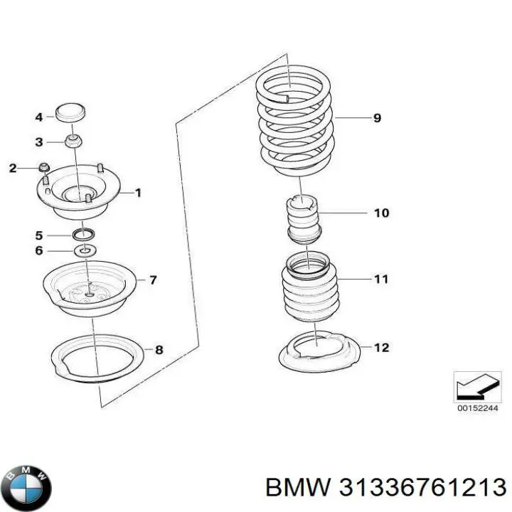 31336761213 BMW Muelle delantero