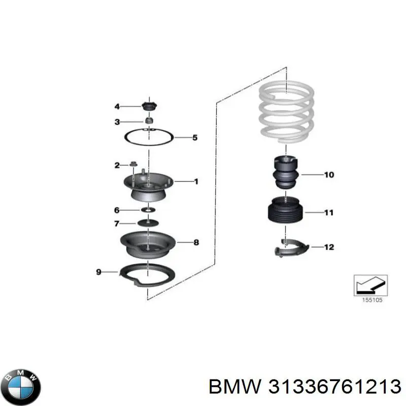 Muelle delantero BMW 31336761213 precio, desde 38,66 EUR