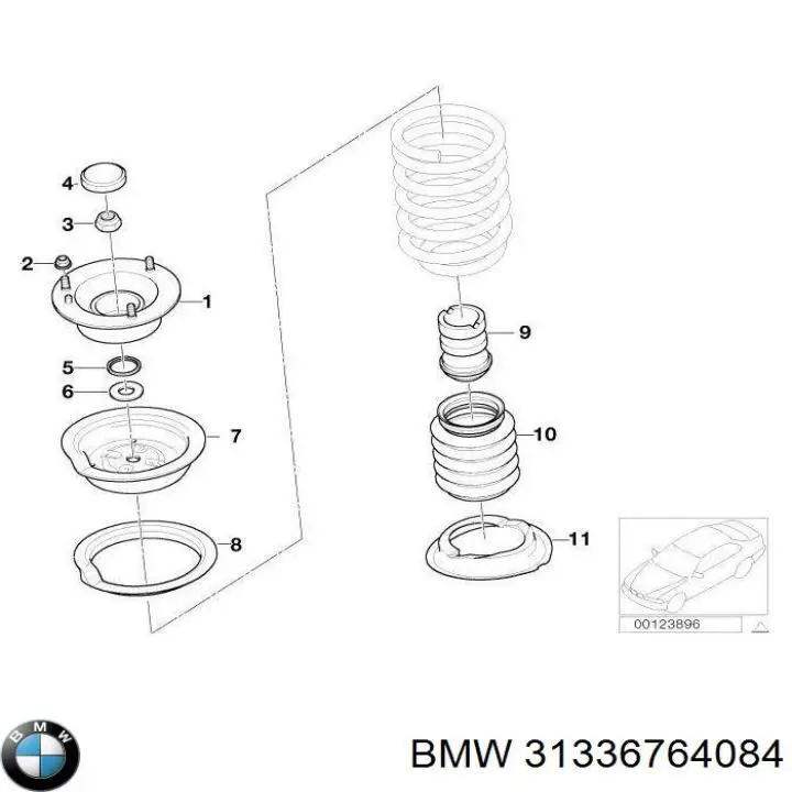 31336764084 BMW almohadilla de tope, suspensión delantera