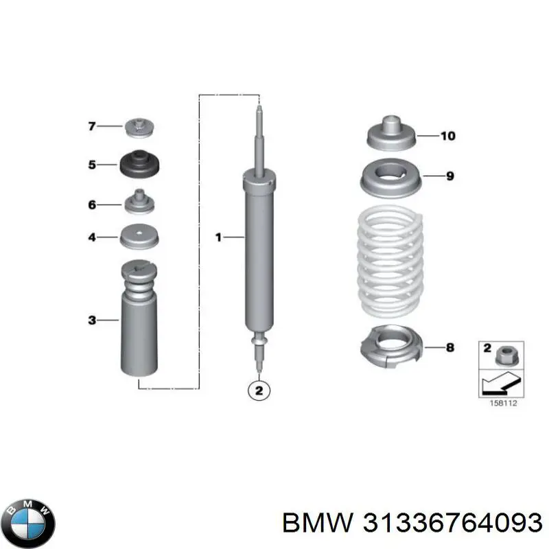 Plato superior metálico del resorte delantero BMW 31336764093 precio, desde 18,02 EUR