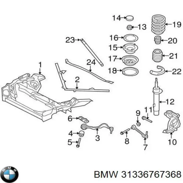 Muelle delantero BMW 31336767368 precio, desde 30,68 EUR