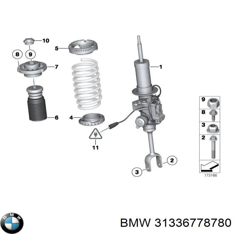 Comprar 31336778780 BMW Tope de amortiguador delantero con guardapolvo