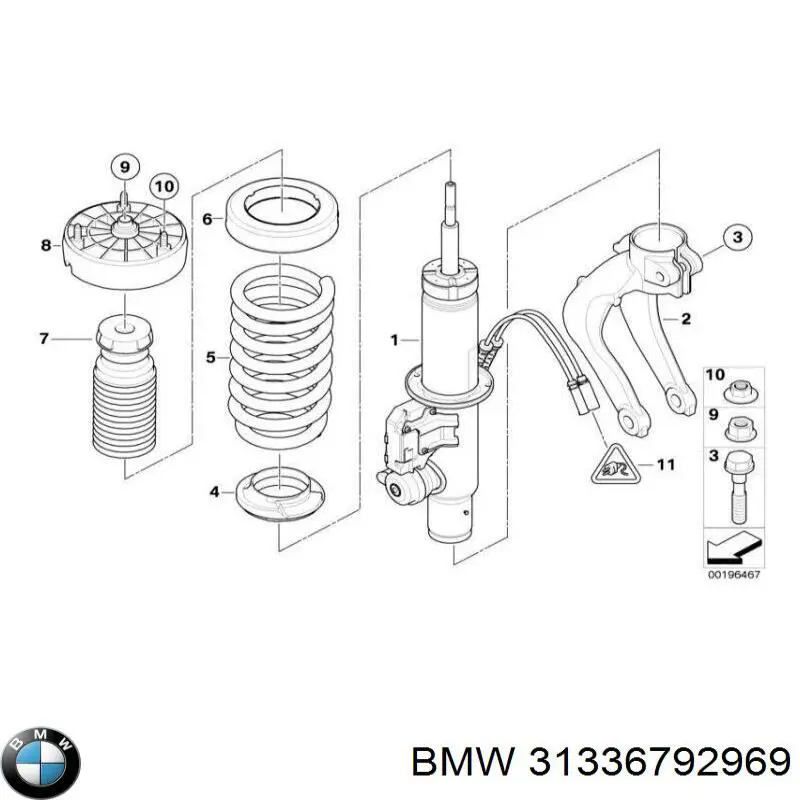 31336792969 BMW muelle de suspensión eje delantero