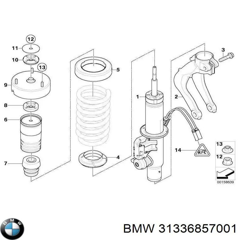 Aislador de resorte delantero superior BMW 31336857001 precio, desde 6,34 EUR