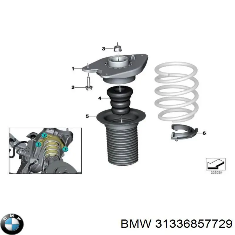 Comprar 31336857729 BMW Tope de amortiguador delantero
