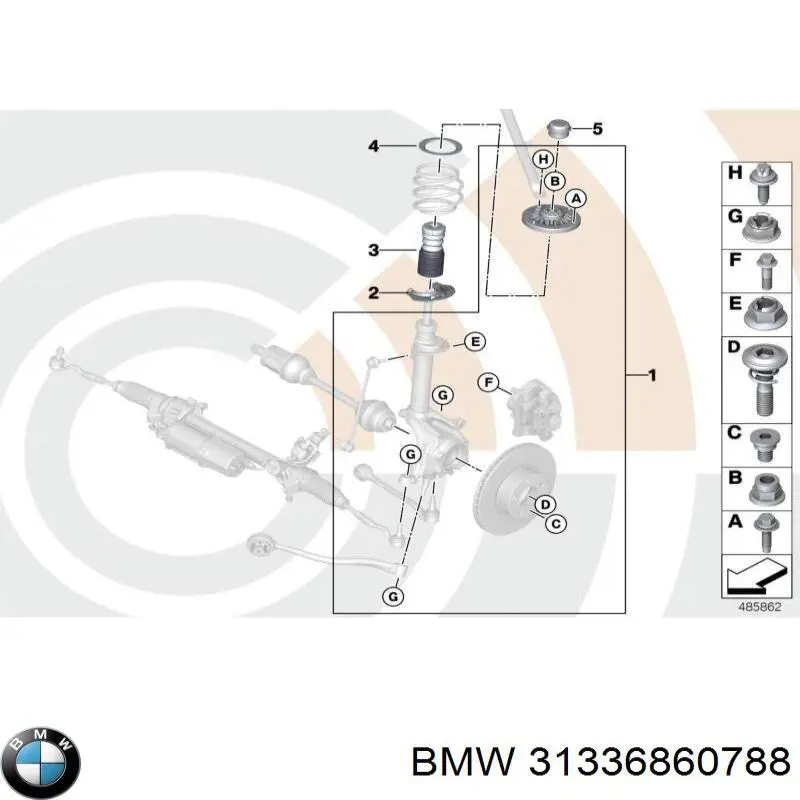 Aislador de resorte trasero inferior de goma BMW 31336860788 precio, desde 10,54 EUR