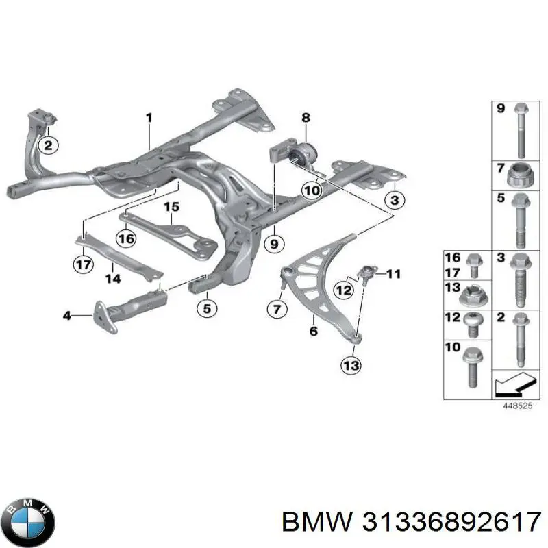 Soporte del amortiguador delantero BMW 31336892617