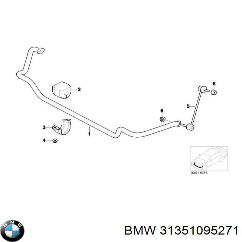 Buje de barra estabilizadora delantera BMW 31351095271 precio, desde 3,53 EUR