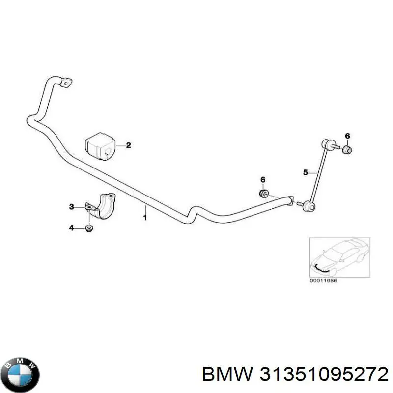 Estabilizador delantero para BMW 3 (E46)