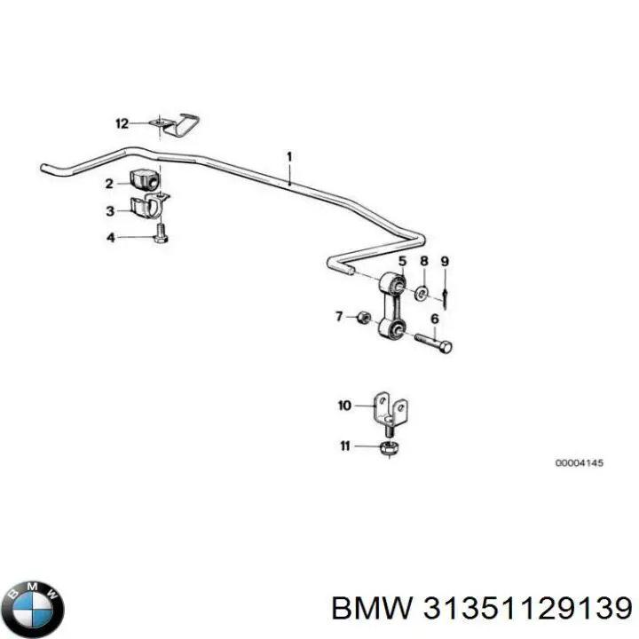 31351129139 BMW casquillo de barra estabilizadora delantera