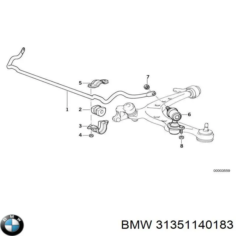 31351140183 BMW Bieleta estabilizadora delantera