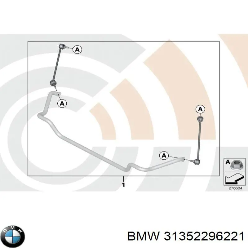 31352296221 BMW soporte de barra estabilizadora delantera