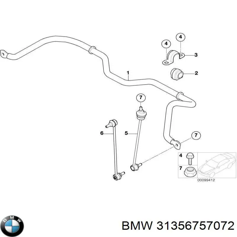 31356757072 BMW Estabilizador delantero
