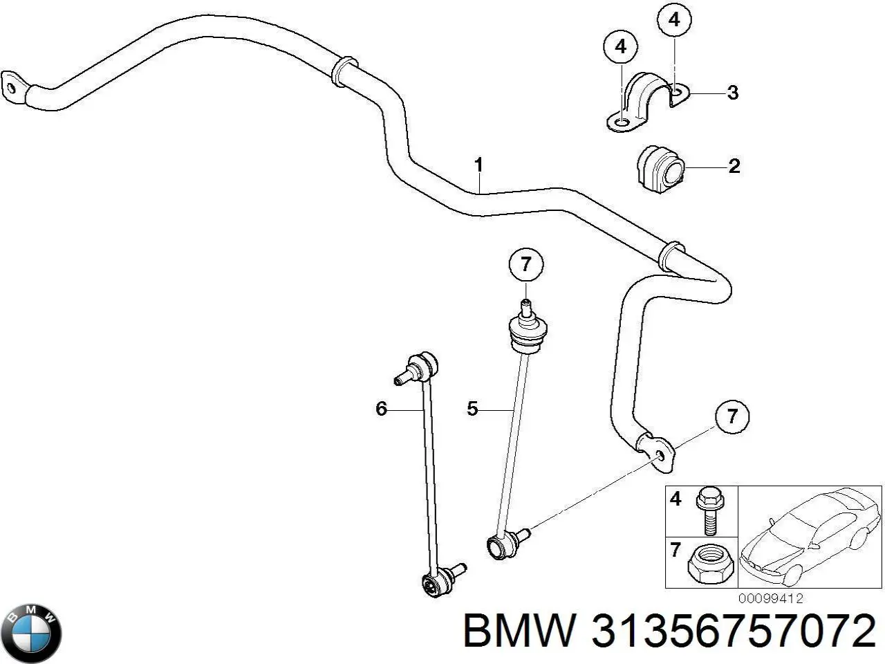 Estabilizador delantero BMW 31356757072 precio, desde 81,31 EUR