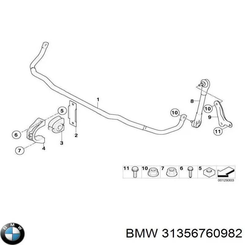 31356760982 BMW estabilizador delantero