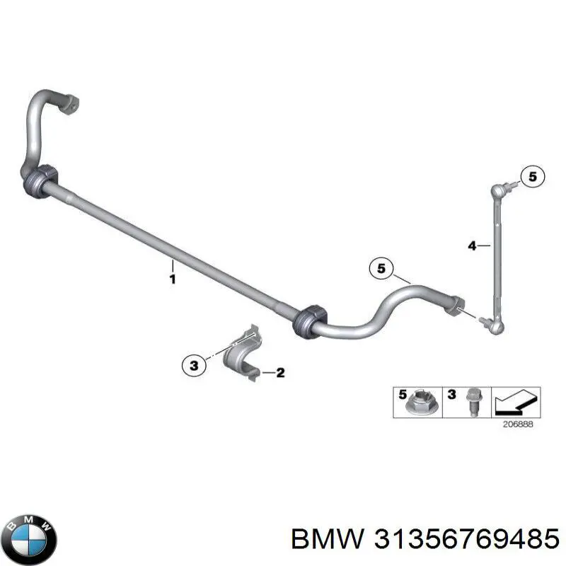 Estabilizador delantero para BMW X1 (E84)