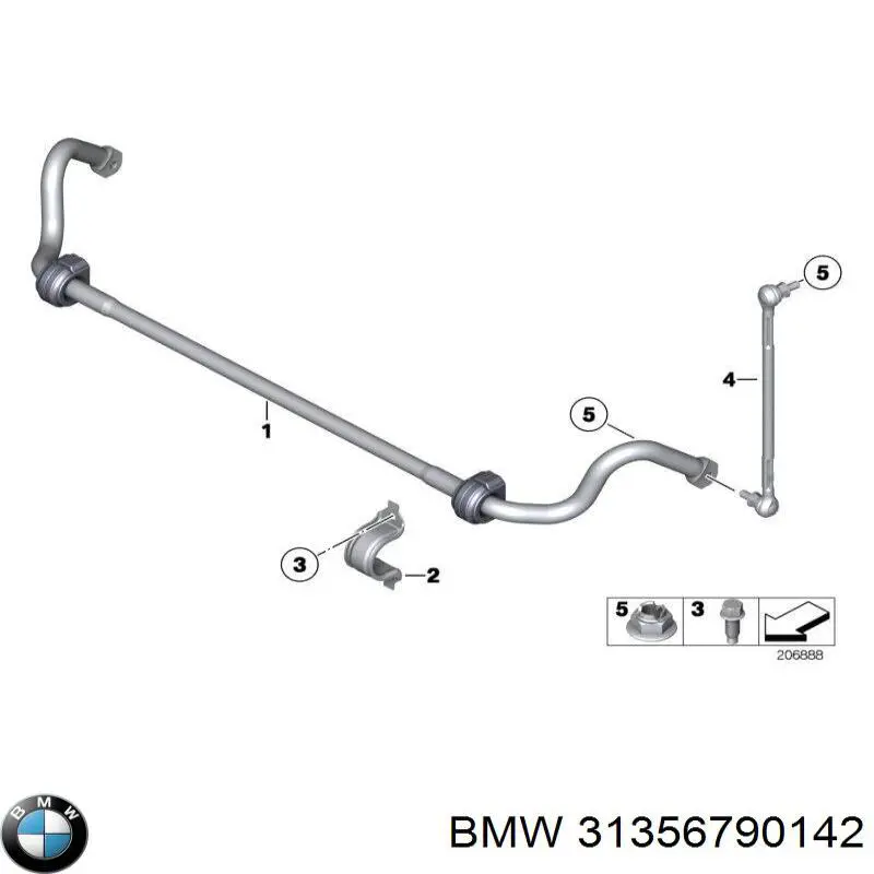 31356790142 BMW estabilizador delantero