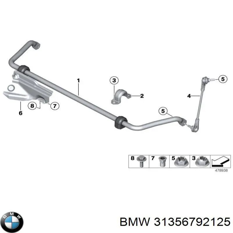 31356792125 BMW estabilizador delantero