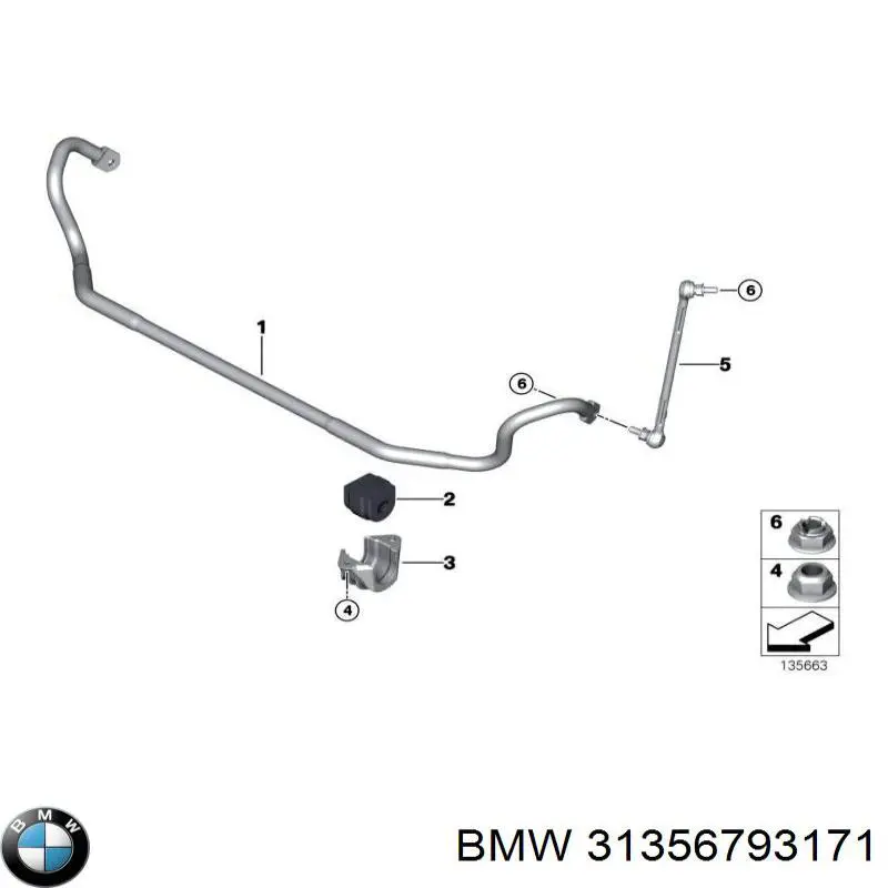 31356793171 BMW estabilizador delantero