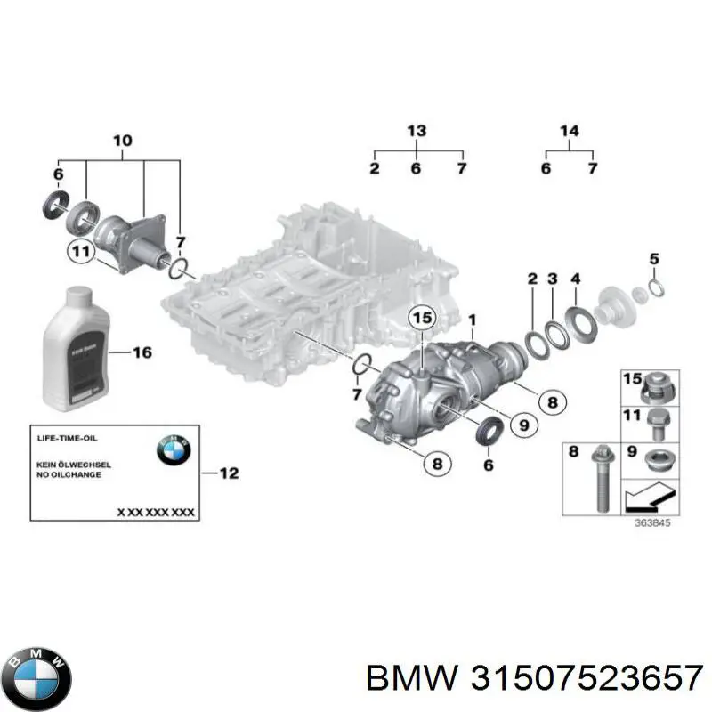 31507523657 BMW diferencial eje delantero