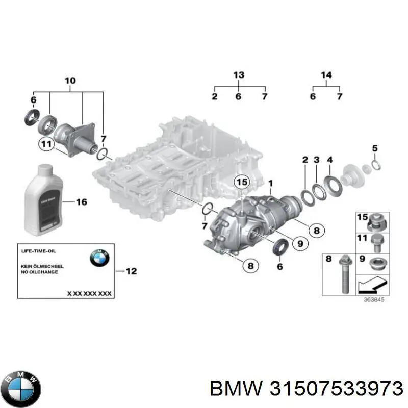 31507533973 BMW diferencial eje delantero