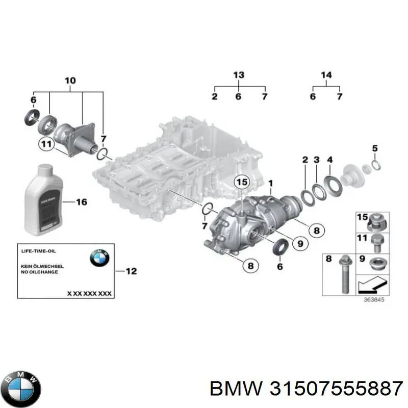 31507572052 BMW diferencial eje delantero