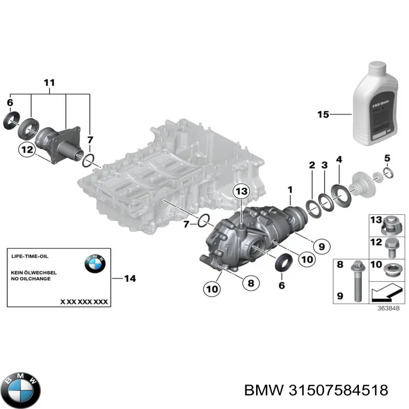 31507584518 BMW Reductor delantero