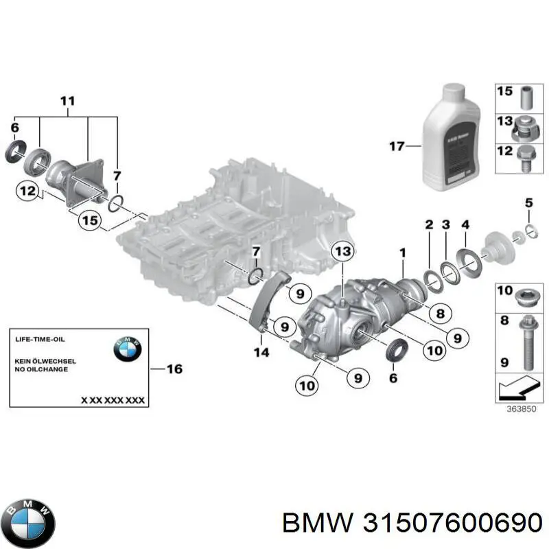 Rodamiento exterior del eje delantero para BMW X6 (E71)