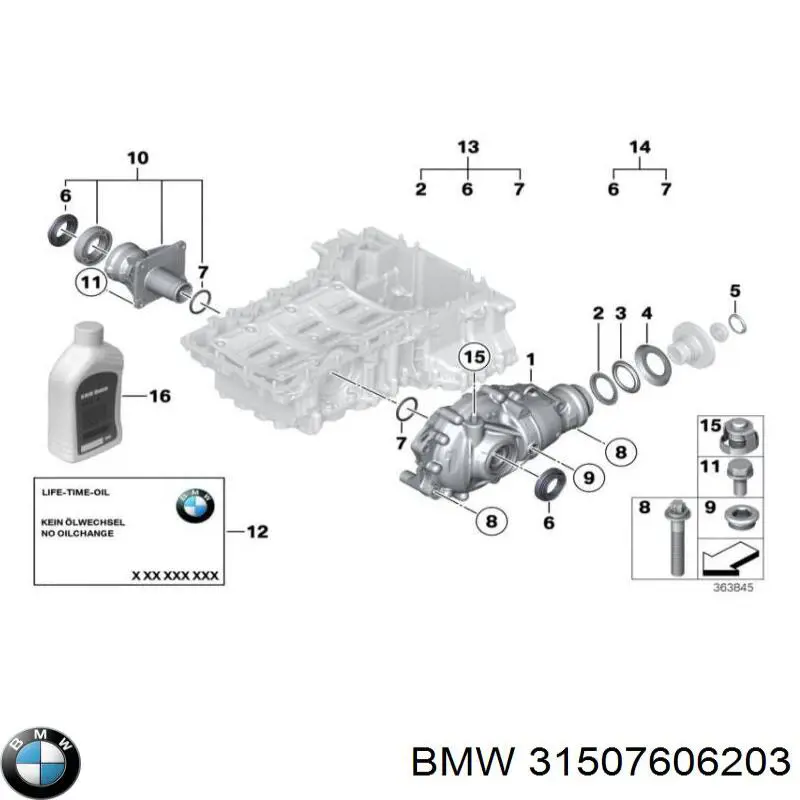 31507606203 BMW Reductor delantero