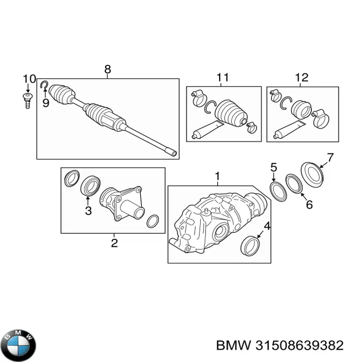 Comprar 31508639382 BMW Soporte derecho del diferencial delantero