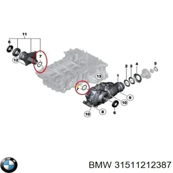 Retén del semieje delantero BMW 31511212387 precio, desde 3,96 EUR