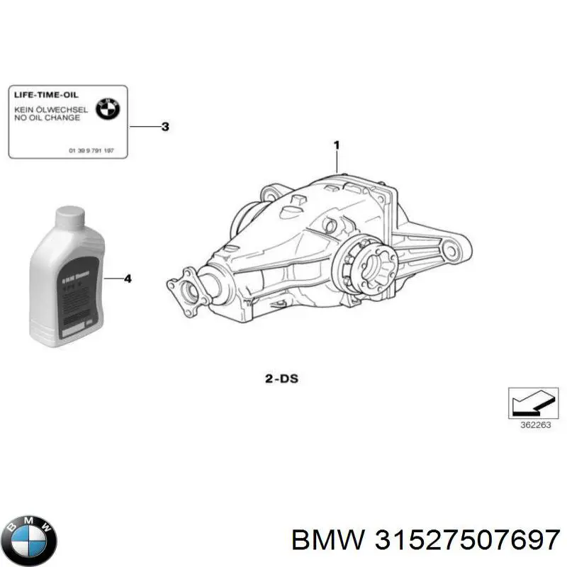 Retén del piñón del diferencial delantero BMW 31527507697