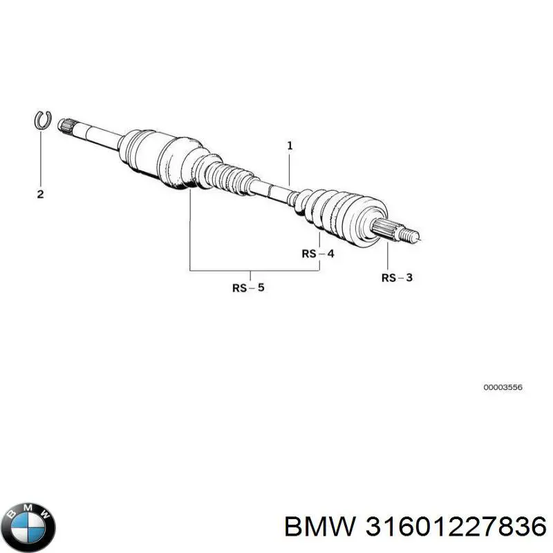 Fuelle, árbol de transmisión delantero exterior para BMW 5 (E34)